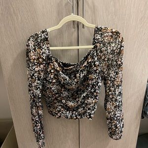 Smocked Floral Blouse Lulu’s (Never Worn)